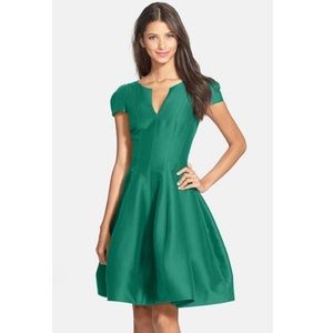 Halston Heritage Kelly Green Tulip Dress